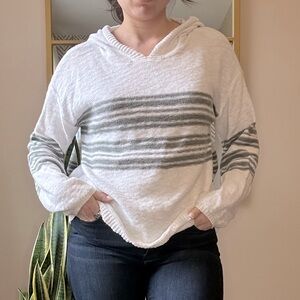 Loft Striped Pullover Hoodie